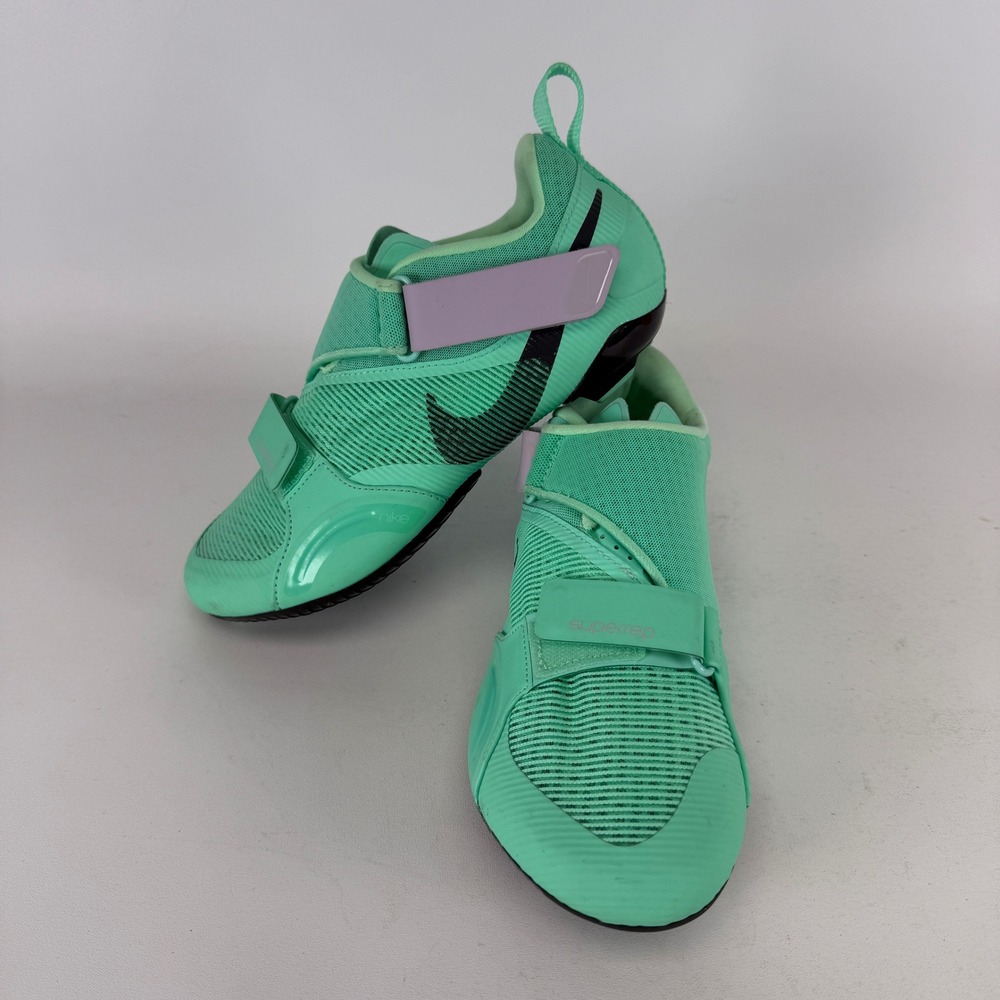 Nike SuperRep Cycle Shoes Igloo Green Black Women Size 8 CJ0775-305 SPD Cleats